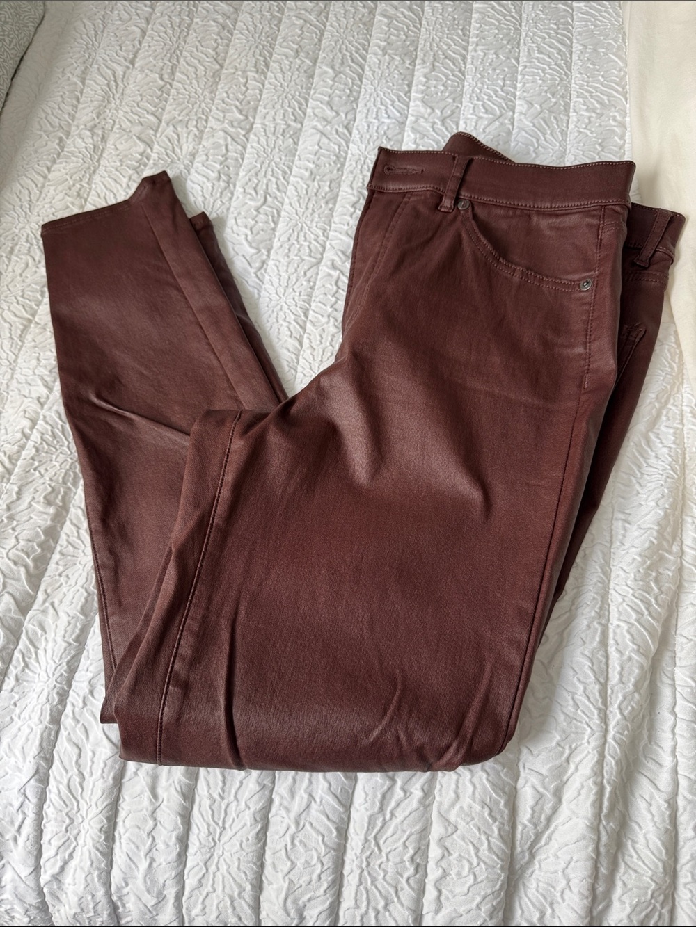 Women's Brown Stretch Slim Jeans